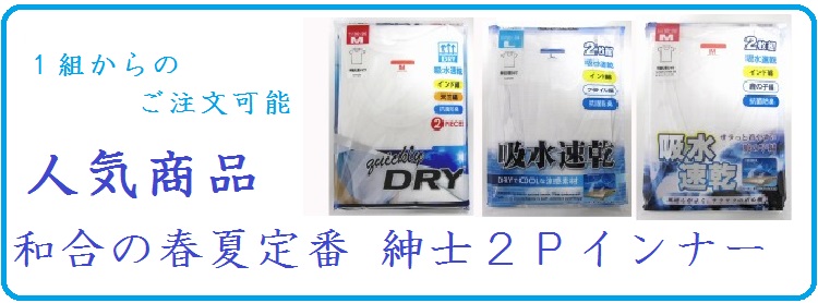 【春夏定番】紳士2Pインナー