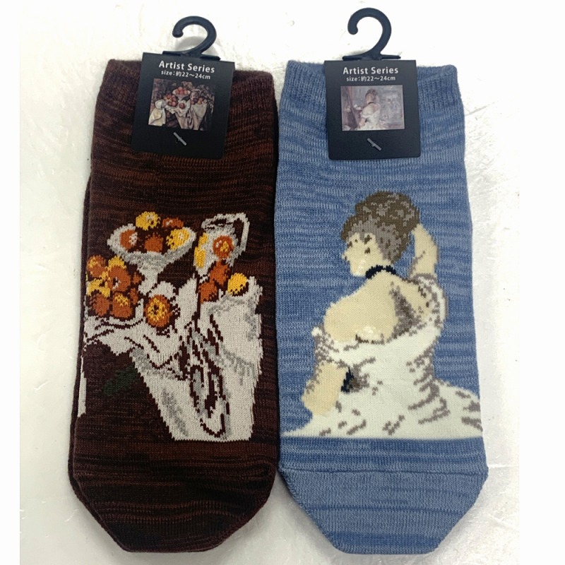 【お買得限定品☆Artist Series】婦人　アート柄　ショート丈ソックス