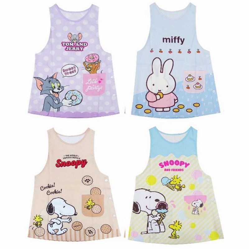 2025新作第二弾！☆SNOOPY/MIFFY/TOM&JERRY】キャラクター　ダバード型エプロン