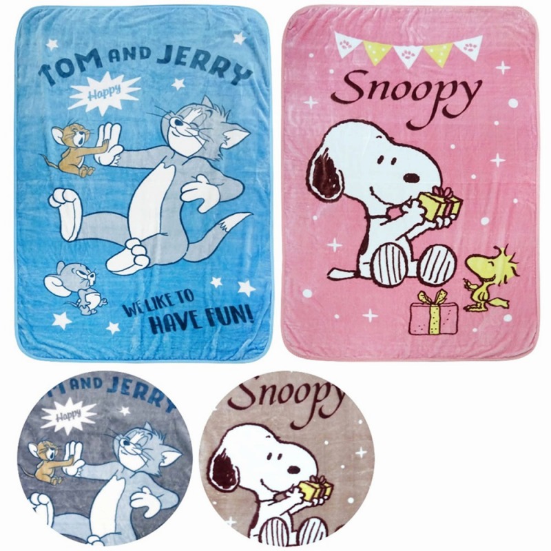 【2025新作☆SNOOPY/TOM&JERRY】スヌーピー/トム＆ジェリー　マイヤー毛布