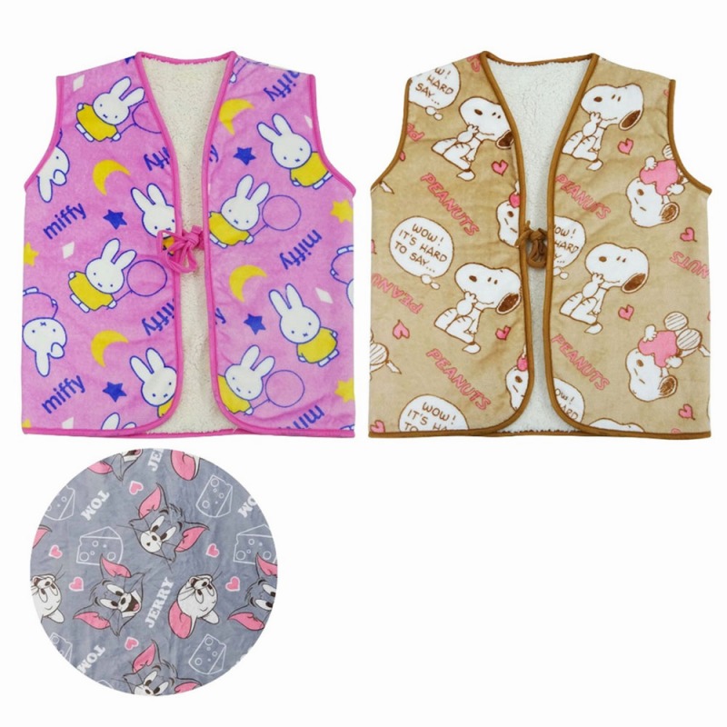 【2025新商品☆SNOOPY/Miffy/Tom&Jerry☆暖かい】キャラクター　裏ボア　ベスト