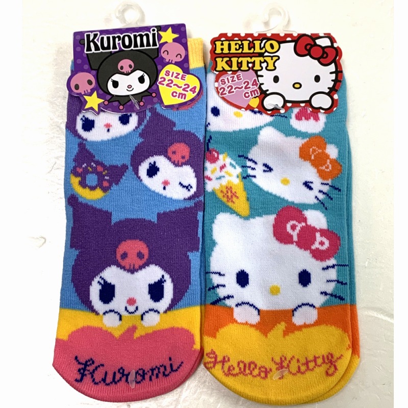 【お買得限定品☆SANRIO】婦人　サンリオ　カラフルポップ柄　アンクルソックス