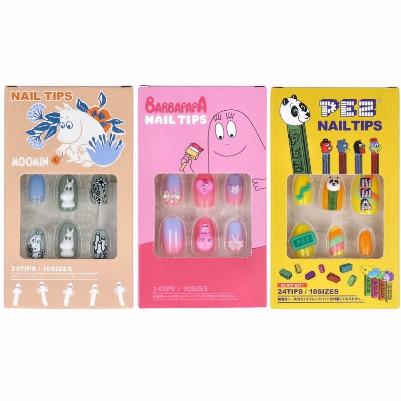 【お買得限定品☆可愛い】キャラクター　ネイルチップ　24枚入