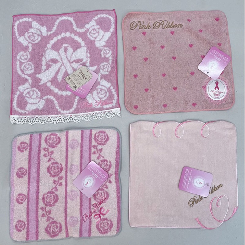 【お買得限定品☆かわいい】ピンクリボンミニタオル