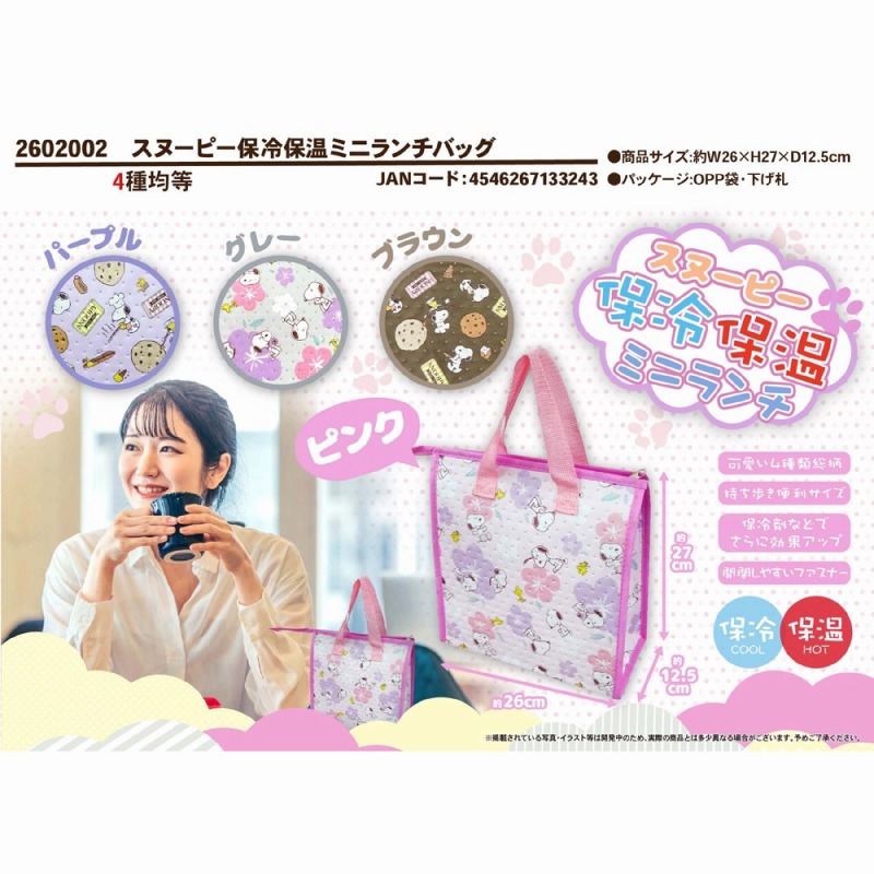【2026新柄☆SNOOPY】スヌーピー　保冷保温　ミニランチバッグ