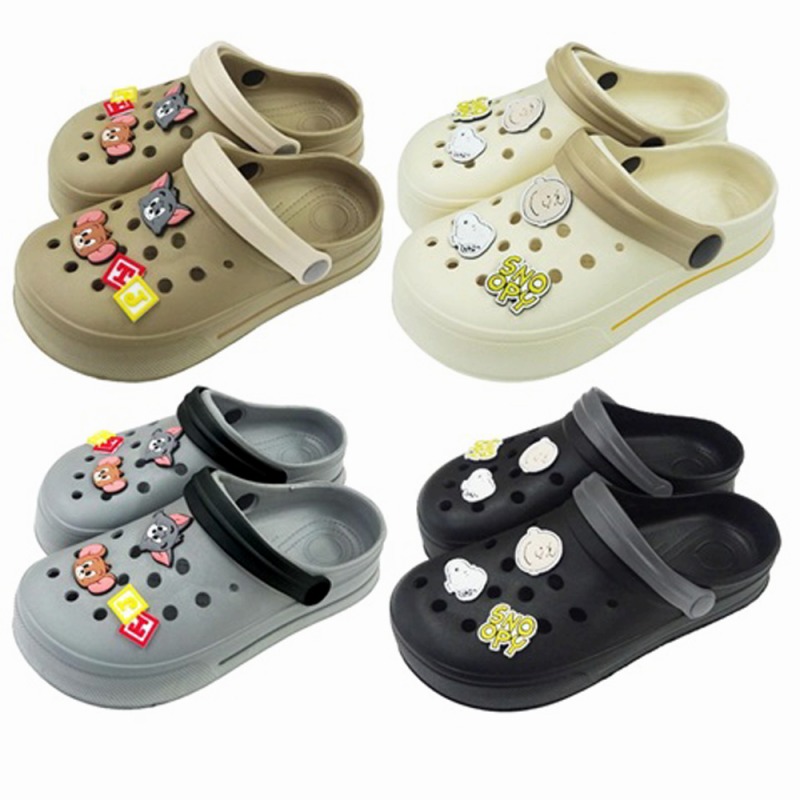 【2026新作☆SNOOPY/TOM&JERRY】キャラクター　厚底　EVAサンダル　（ジュニア・婦人）