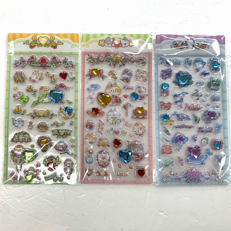 【可愛らしい】きらきらダイヤシール（硬いタイプ）