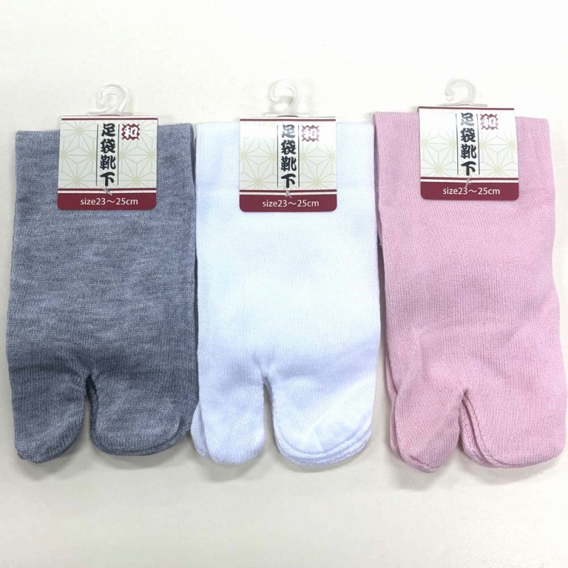【年間売れ筋】婦人　綿混　無地　かかかと無し　足袋ソックス
